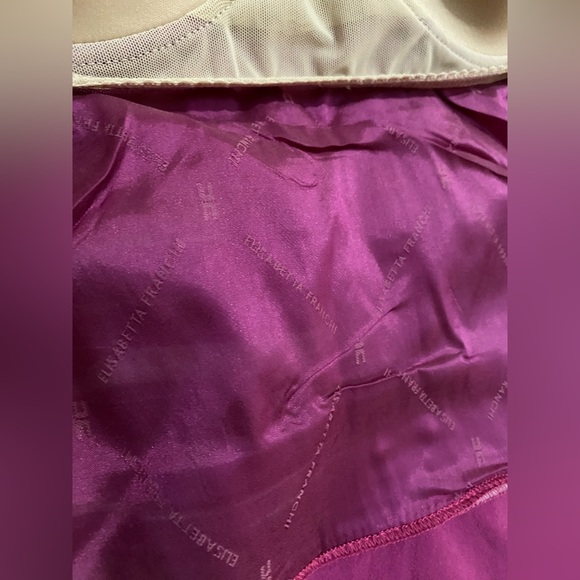 ELISABETTA FRANCHI Magenta Sleeveless halter Bustier Tube Style Shirt Top Sz 46 - Picture 9 of 12